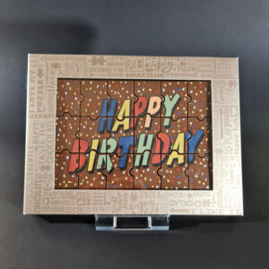 Chocolade tablet puzzel (happy birthday)